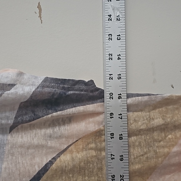 Rachel Zoe Womens 100% Linen Top Multi Color Short Sleeve Artsy Casual S-M - Picture 6 of 7